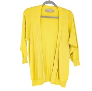 Schumacher Cardigan Sweater Open Front Knit 3/4 Sleeve